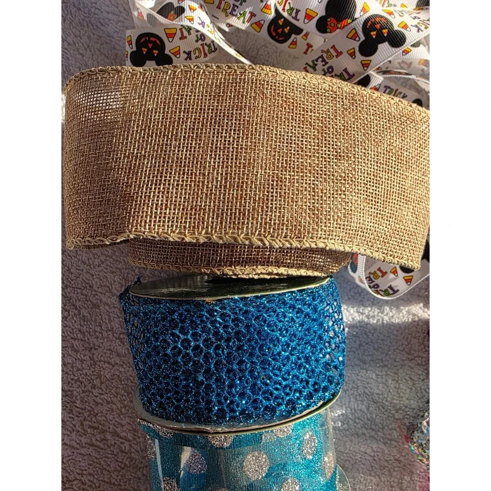 Holiday Inspirations Ribbon Lot Mickey‎ Halloween Easter Burlap Sequin Trim A5